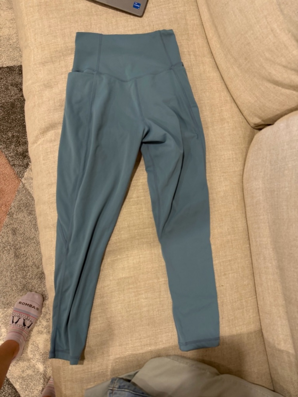 PTULA High-Waist Teal Active Leggings WITH POCKETS!